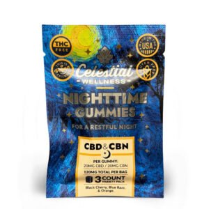Celestial Wellness | Night Time  3ct | CBD & CBG | THC-FREE | 120mg per bag
