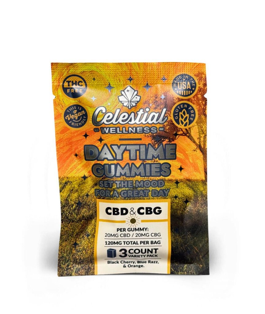 Celestial Wellness | Daytime  3ct | CBD & CBG | THC-FREE | 120mg per bag